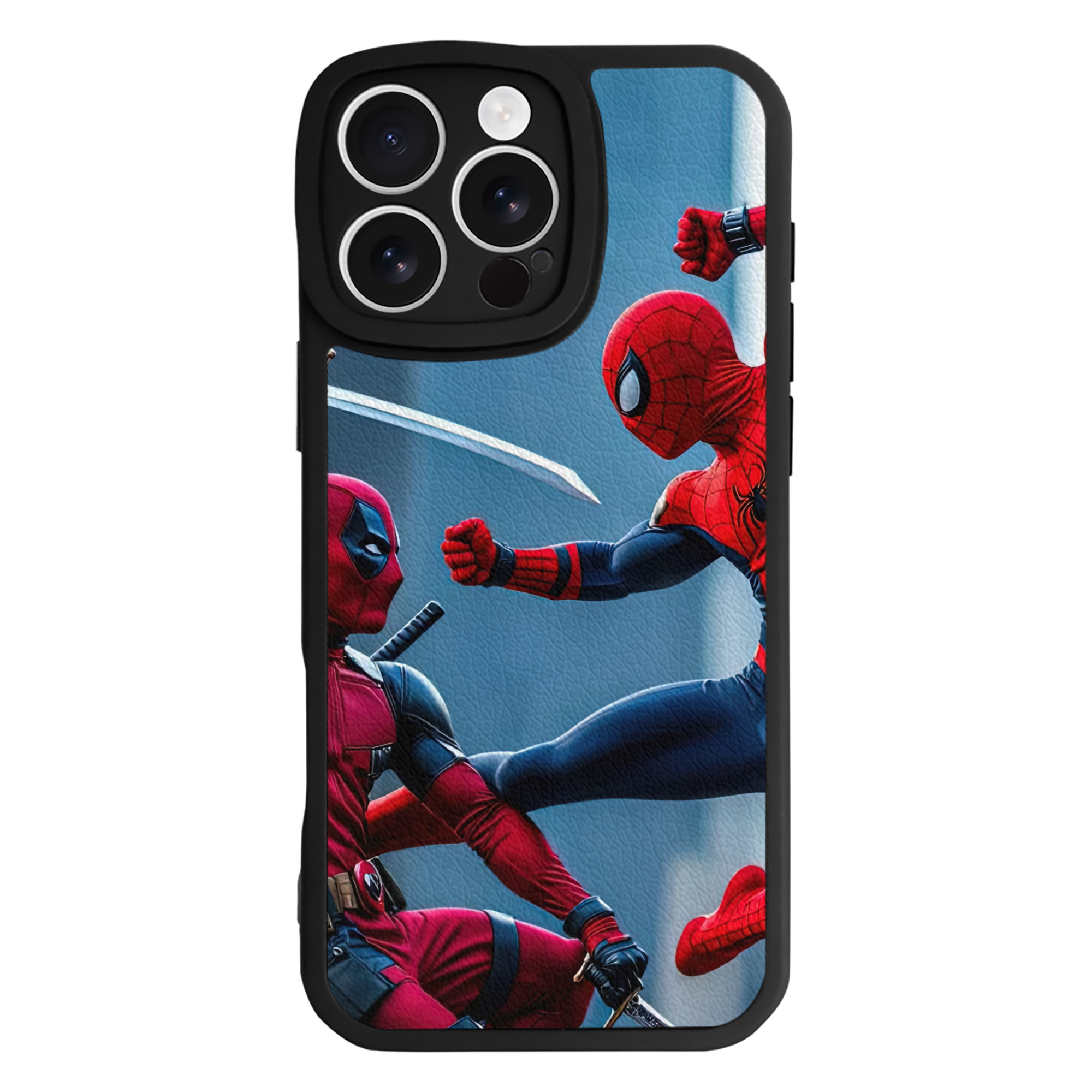 Spider Man スパイダーマン 【iPhone 16シリーズ対応】シリコンスマホケース（レザー調） 材質：シリコン